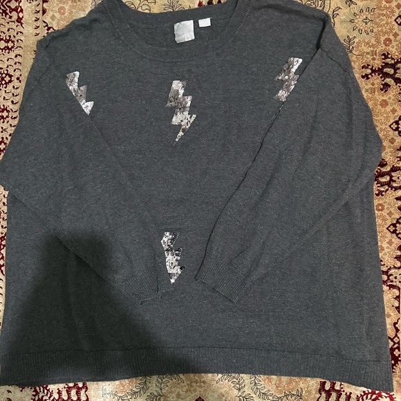 Oleg Cassini Thunderbolt Gray Sweater-1X - Picture 16 of 16